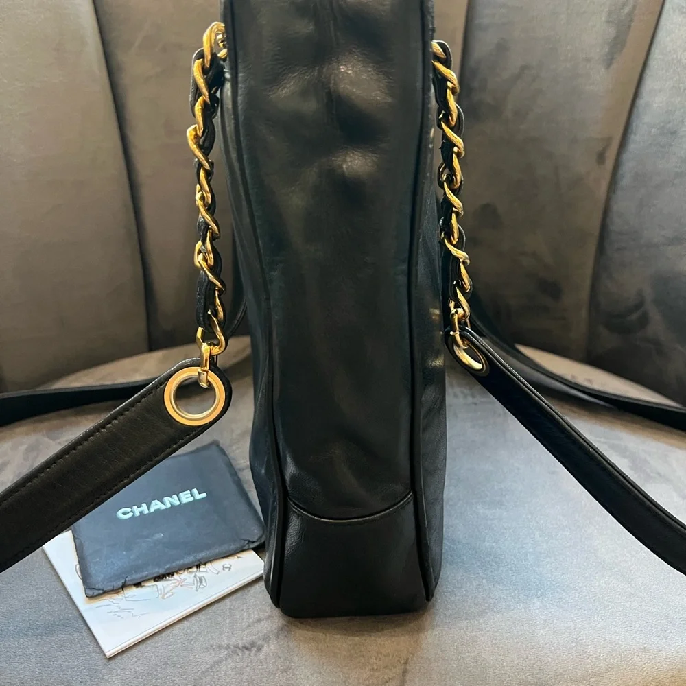 Chanel Lambskin 24k Gold Tote Bag - Picture 6 of 16